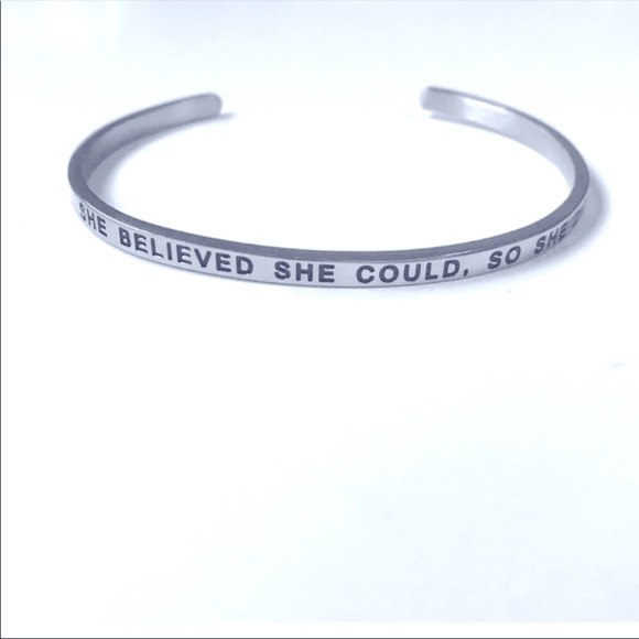 Set of 3 - She Believed She Could, So She Did Mantra Bracelet - Picture 1 of 2